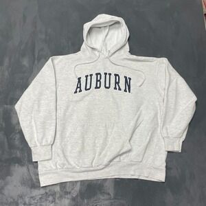 Vintage Auburn University Hoodie Men XXL Grey 2000s MV Sport